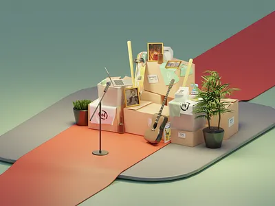 Moving Time 3d blender blender3d isometric