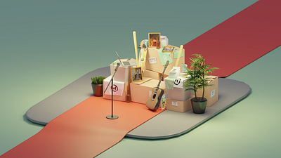 Moving Time 3d blender blender3d isometric