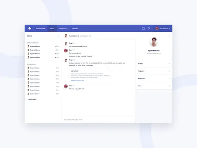 Freelancer Chat Concept chat product design ui design
