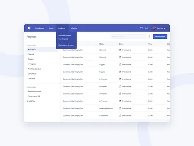 Freelancer Project Management Concept product design project management ui design
