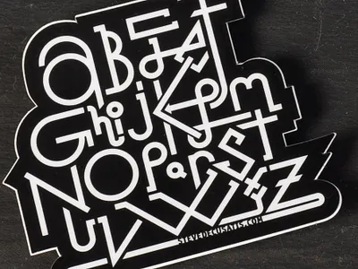 ABCD sticker a abc abcd b blackandwhite bw c design geometric letter lettering letters sticker type typography vinyl