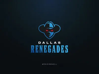 Dallas Renegades Redesign branding cartoon character cowboy dallas design esport football illustration logo mascot renegades typography vector
