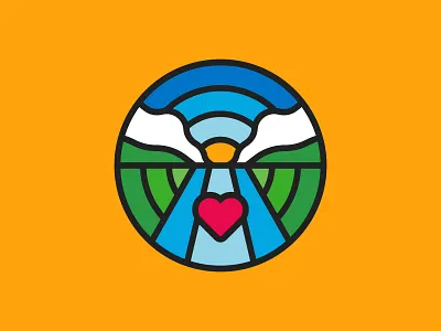 Lockdown Running* Club branding design fitness health heart icon illustration isolation nature outdoors river running running app scotland sun vector