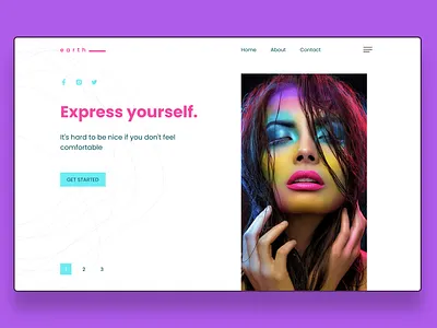 fashion webpage beauty product beauty salon colorful concept cool cosmo design earth fashion landingpage minimal responsive ui ux web