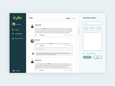 Hi Five design ui ux web