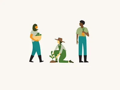 The Farmers carrots far farmers garden illustration people pick