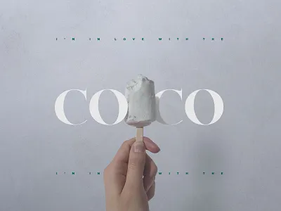 I'm in love with the COCO aesthetic coco composition design graphic graphicdesign gray ice cream icecream photography serif sweet type typography