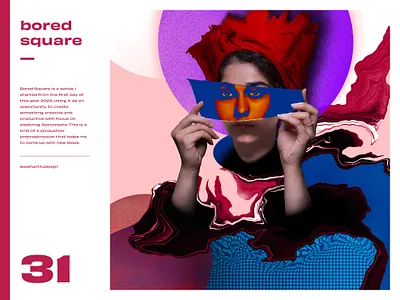 Deceptive | Square No. 31 artwork bored boredom deceptive design digital digital art female graphic illustration mirror procreate square woman