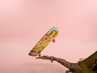 Slide of Venus 3d 3d art 3d artist art branding clean design illustration mood pink skate skateboard vapor vaporwave web