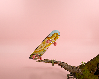 Slide of Venus 3d 3d art 3d artist art branding clean design illustration mood pink skate skateboard vapor vaporwave web