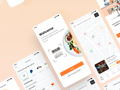 App interface Fooday Mate adobexd app clean design flat food app graphic design illustration minimal mobile product design typography ui uidesign ux website