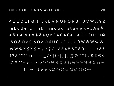 Tusk Sans custom type font grotesque letter letters neo grotesque type specimen typography