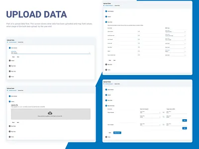 Upload Data Process branding bulkdata data data visualization design mapping material design material ui process process flow product design ui ui ux upload upload data ux
