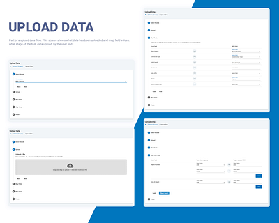 Upload Data Process branding bulkdata data data visualization design mapping material design material ui process process flow product design ui ui ux upload upload data ux