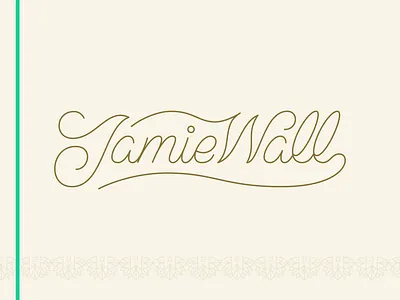 Jamie Wall Script 2d branding design flat icon illustration lettering logo logotype script typography vector