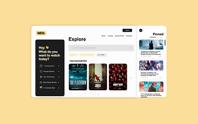 IMBD Re-Design 🎬 design illustration imdb movie movies redesign ui ux web web design webdesign website