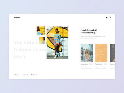 Clothes & Fashion landing clean clothes ecommerce ecommerce design ecommerce shop fashion interface landing landing design landingpage minimal minimalist modern style ui uidesign