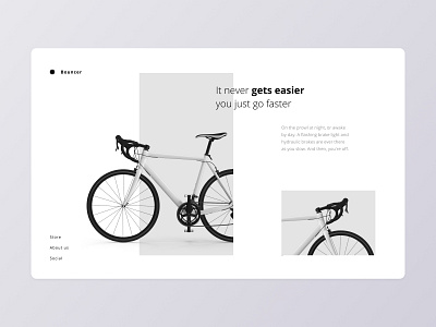 Minimal bike landing clean clear landing landing design landing page concept landing page design landingpage layout minimal minimalist modern ui uidesign white whitespace