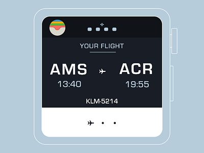 Apple Watch Ui KROWN by KLM air airline apple branding travel ui