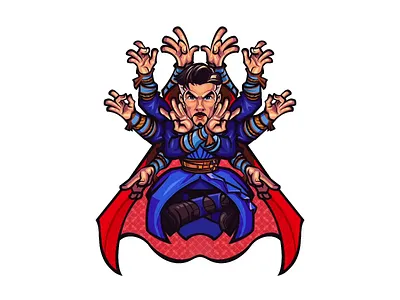 Dr. Strange Timelapse caricature cartoon character design digital drawing hero marvel mascot mascot character mascot design procreate superhero timelapse