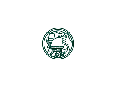 Winery stamp brand identity design illustration logo logo design minimal minimalism minimalist simple stamp vector