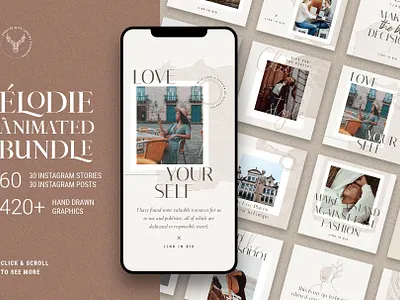Elodie - 60 Animated Posts & Stories