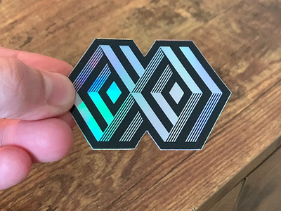 DXD Holographic Sticker dallas experience design dallas experience design dxd holographic logo mark monochromatic one color shiny slalom sticker stickermule