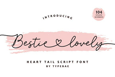 bestie lovely font love font valentines day font