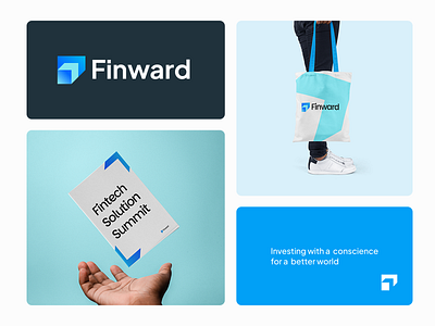 Visual Identity For Finward arrow branding f logo finance fintech forward graphic design growth identity investment logo logo design logo designer logotype modern logo software startup typography vector visual identity