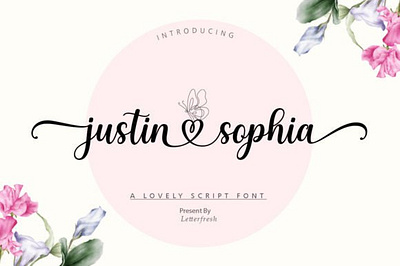 Justin Sophia font love font