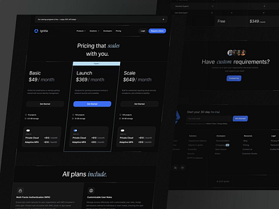 Ignitia - Pricing Page animation design interaction motion price list pricing pricing plan saas ui uidesign user management ux uxdesign web design website