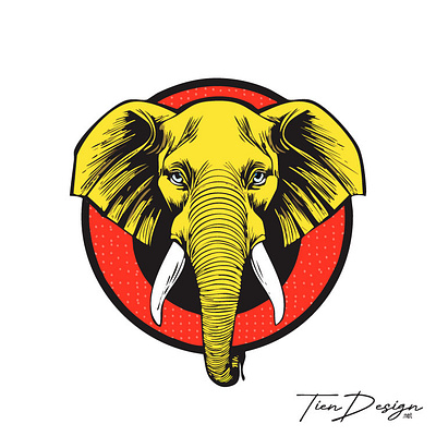 Pop Art Elephant adobeillustrator graphic design losangelesartist popart tiendesign