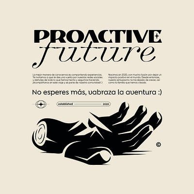 proactive future adventure branding brandmark lettering logo logotype poster t shirt wordmark