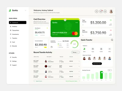 Digital Bank Dashboard Page bank banking dashboard dashboard app design digital banking figma finance financial dashboard fintech investment app minimalist mobile banking modern online banking purchase transaction ui design uiux user interface