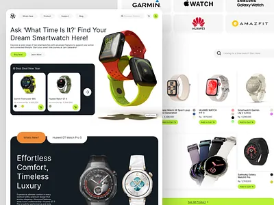 Smartwatch E-Commerce Landing Page - Jam Sabaraha design ecommerce shopwebsite smartwatch smartwatchwebsite trenddesign trenddesign2025 trendwebsite ui uiux uiuxdesign userinterface ux website websitedesign