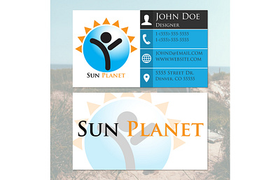 Sun Planet Business Cards adobe blue branding business business card business card design design graphic design icon illustration illustrator logo typography ui design