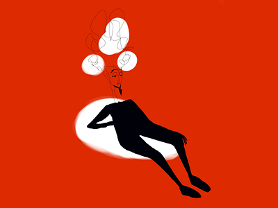 Jazzy mood avatar graphic design illustration red