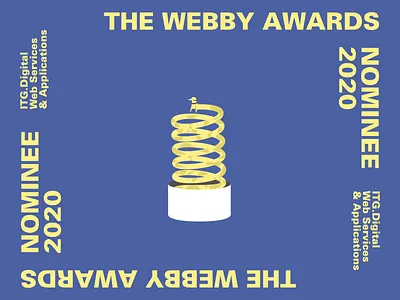 ITG.Digital is nominated on Webby Awards animation announcement award award winning banner design dog dog animation itg itg.digotal motion nomination poster spring spring animation webby