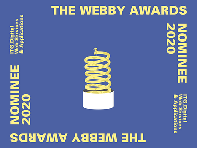 ITG.Digital is nominated on Webby Awards animation announcement award award winning banner design dog dog animation itg itg.digotal motion nomination poster spring spring animation webby