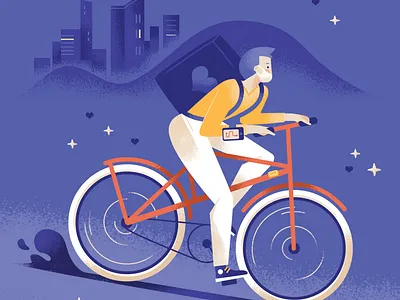 for those who risk their lives for us ! covid19 delivery man design illustration tribute vector