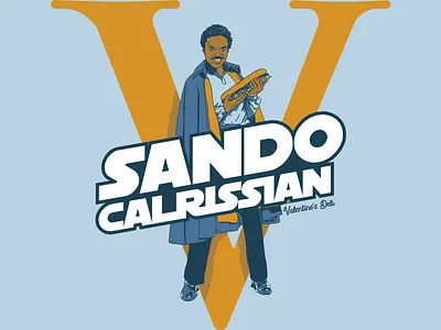 Sando Calrissian branding deli design food illustration sandwich star star wars vector wars