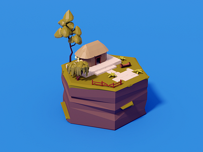 Be a Go(o)d 3d aztec blender blender3d cinema4d game house illustraion lowpoly maya village