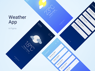 Weather App app design flat icon illustration minimal typography ui ux