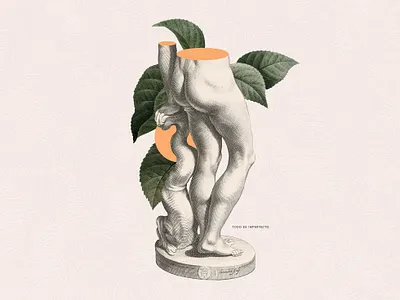 Todo es imperfecto body collage illustration plants