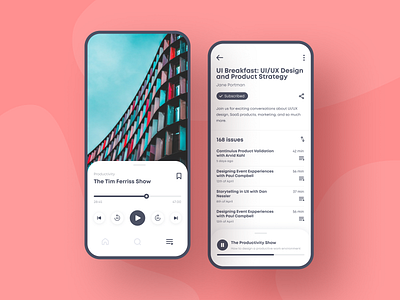 True.Podcasts app app design app ui application design flat minimal ui