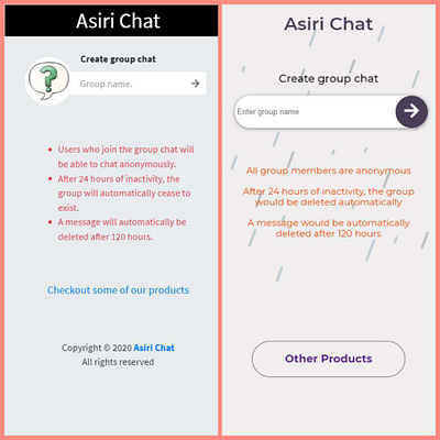 UI redesign for a Asiri chat web app app branding design minimal typography ui ux website