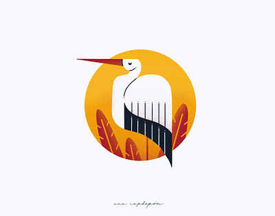 Cigüeña animal illustration design flat graphic graphic design illustration illustrator