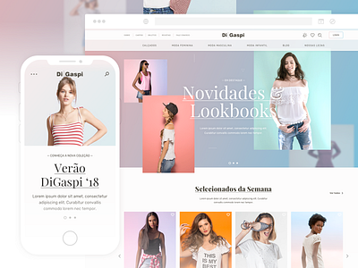 Di Gaspi website art direction brasil brazil creative direction fashion fashion brand fashion design interaction interaction design user experience user interface ux website