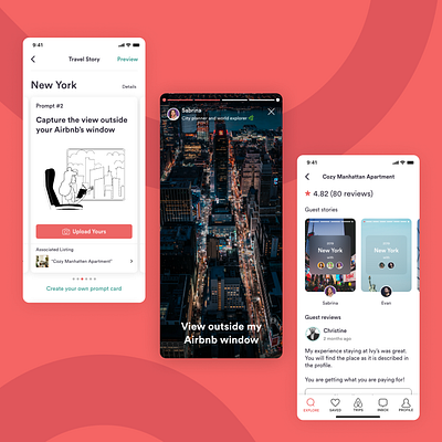 Airbnb Travel Story Concept adobe xd design designjam ui
