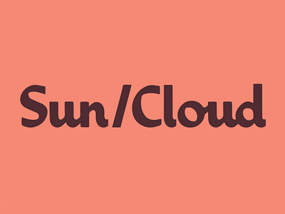 Sun/Cloud logotype branding font ligature logotype logotypes midcentury type typography wordmark